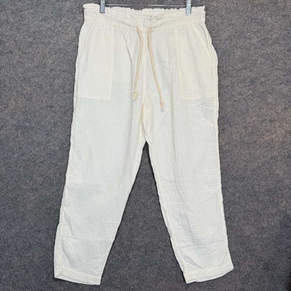 Madewell Lightestspun Beach Cover Up Pants Womens Medium Cream Lightweight